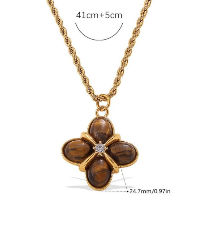 Collar torsal tiger eye