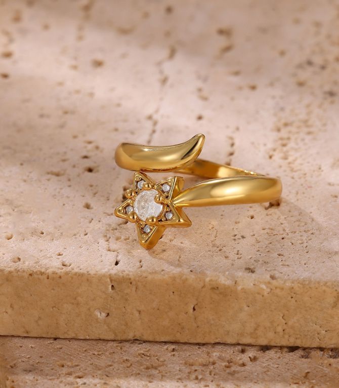 Anillo abierto estrella