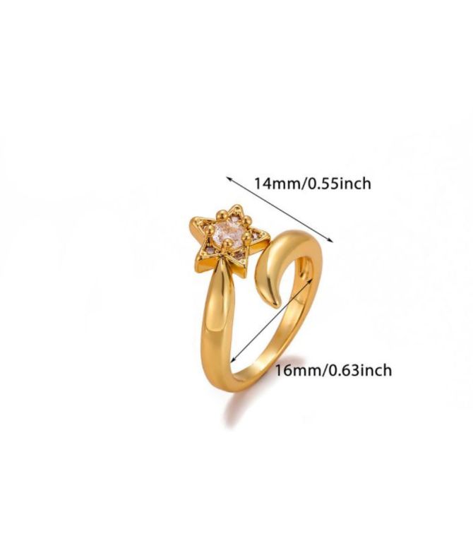 Anillo abierto estrella