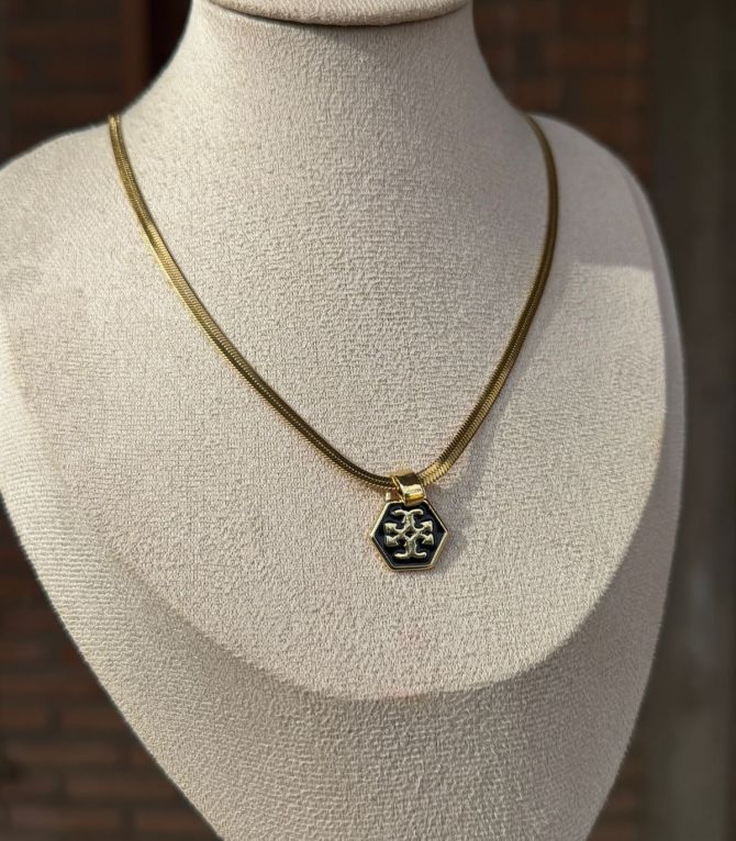 Collar dorado TT negro
