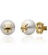 Aretes perla oso dorado