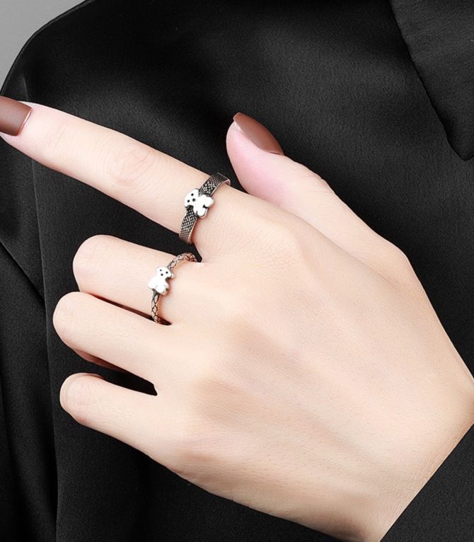 Anillo oso plata