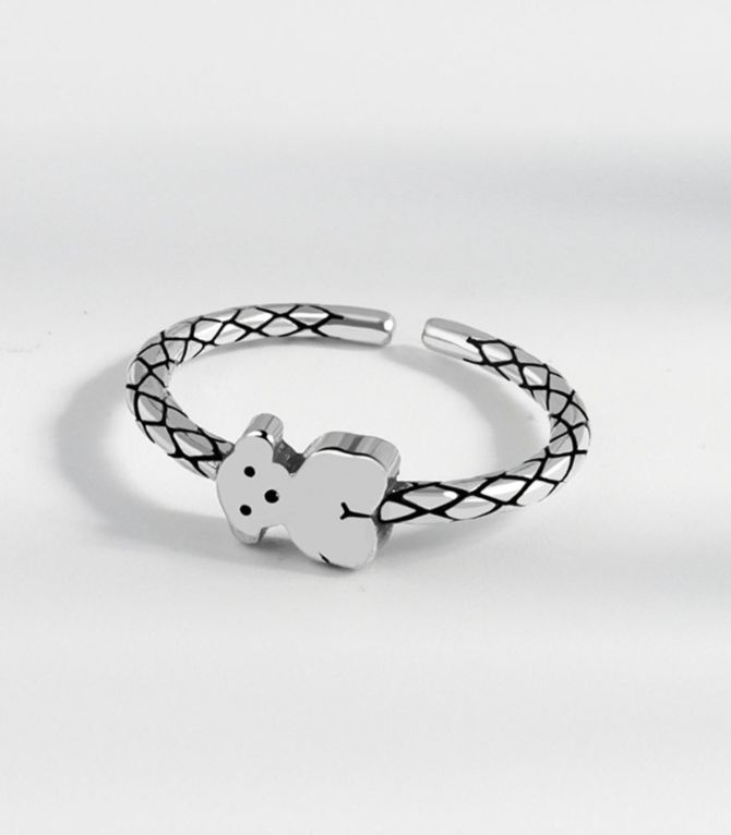 Anillo osito plata