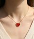 Collar corazón rojo