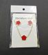 Collar set flower red