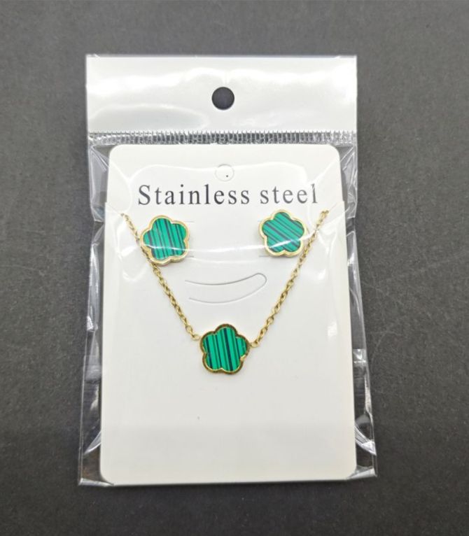 Collar set flower green