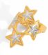 Anillo estrellas bicolor