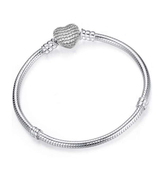 Brazalete heart snake bone 20cm