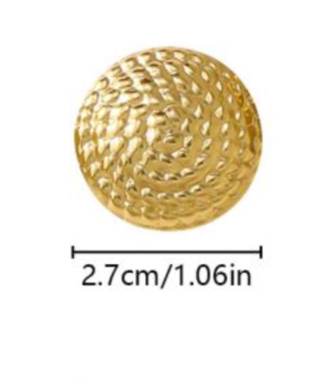 Aretes dorados redondos