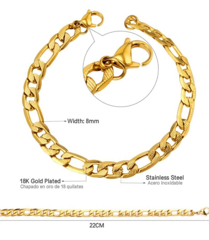 Brazalete dorado hombre