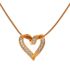 Collar gold diamond heart
