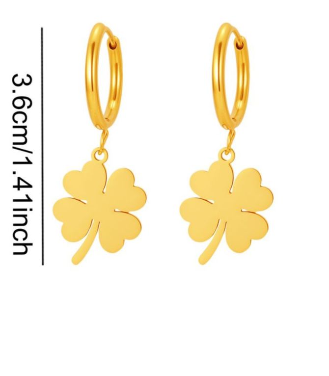 Aretes gold clover