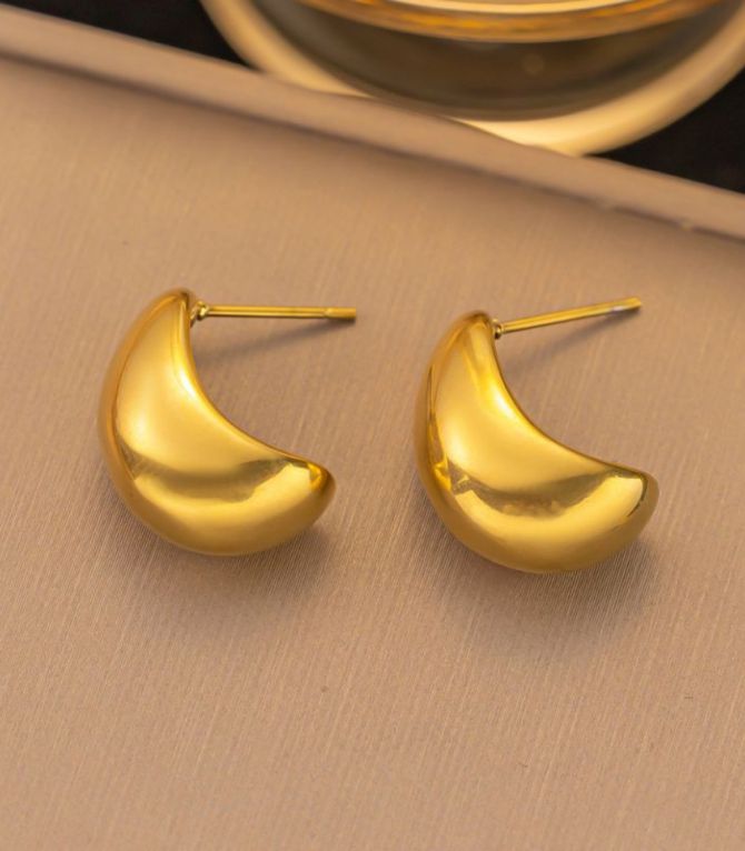 Aretes dorados teardrop