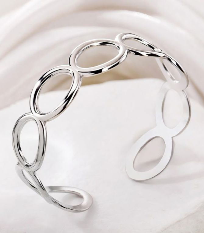 Brazalete plata hollow