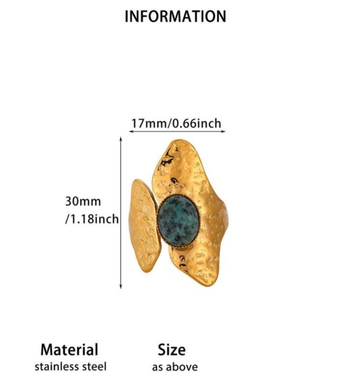 Anillo natural stone shaped