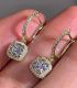 Aretes gold diamond square