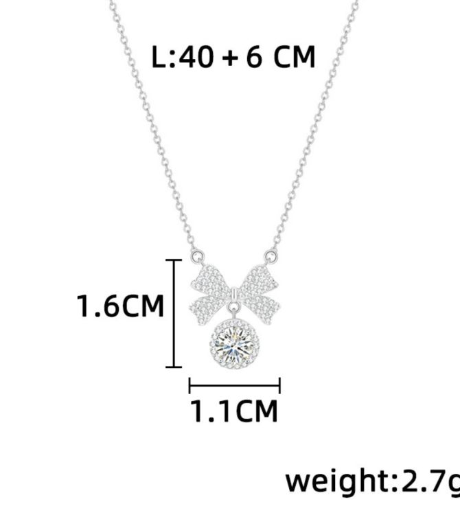 Collar diamond encrusted bow