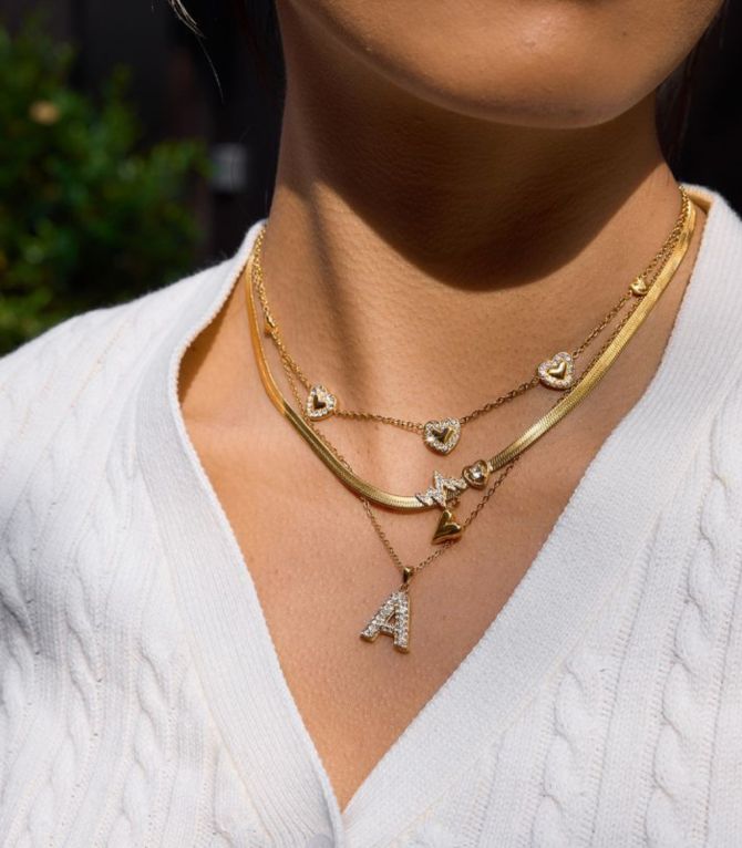 Collar diamond heart