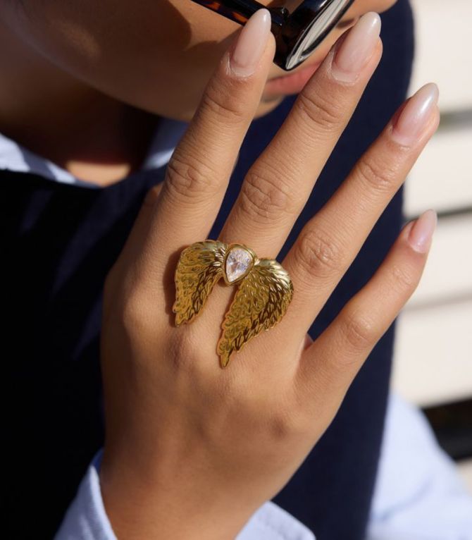 Anillo diamond wing