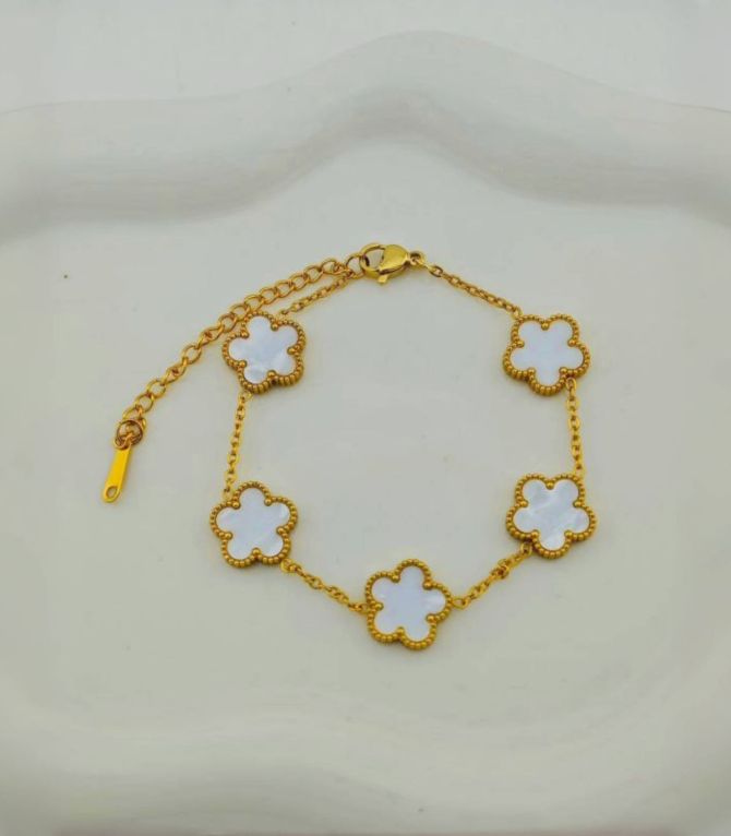 Brazalete flores blanco