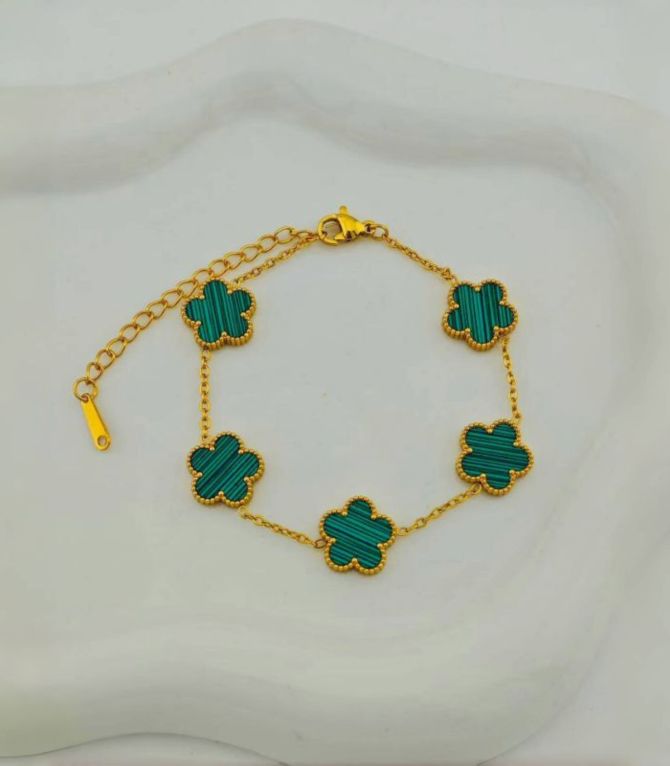 Brazalete flores verde