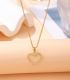 Collar gold diamond heart