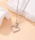 Collar silver diamond heart