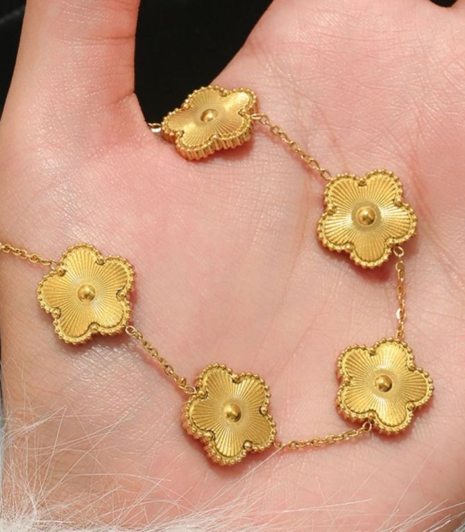 Brazalete gold flower