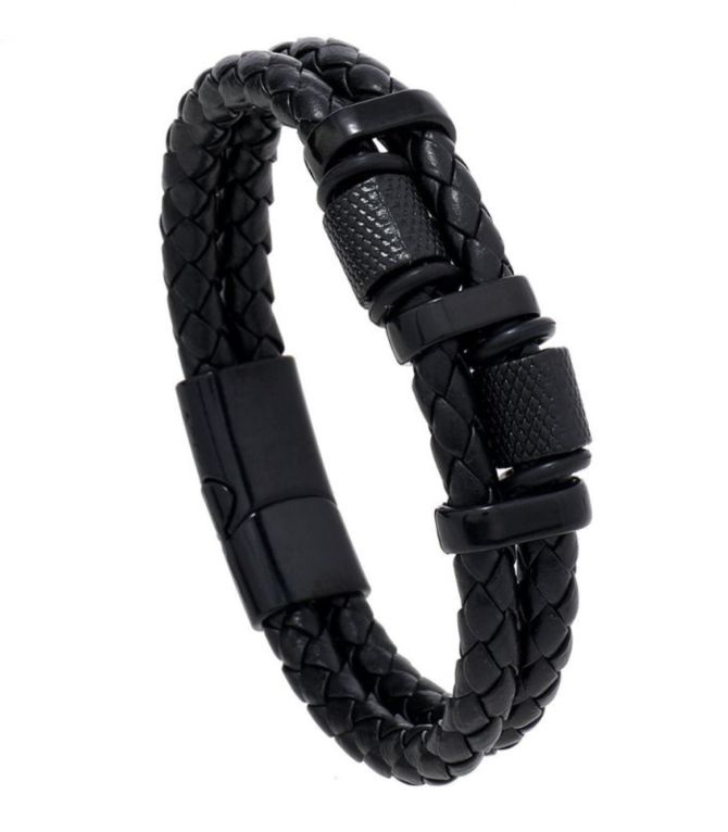 Brazalete nego braided hombre