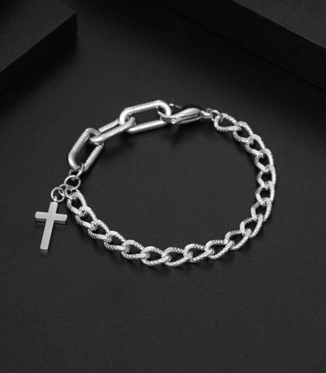Brazalete 21cm cross hombre