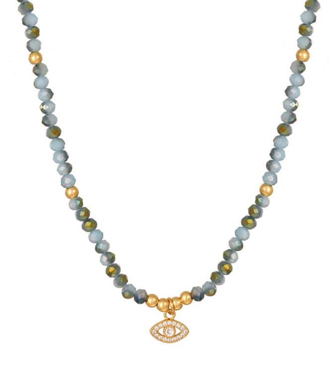 Collar lake blue bead eye