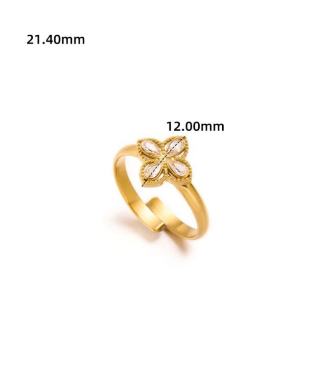 Anillo giratorio diamond clover