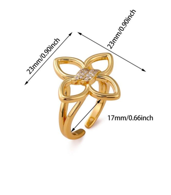 Anillo diamond clover