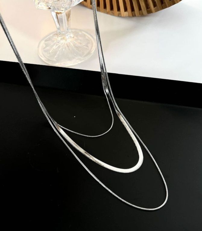 Collar silver threelayer
