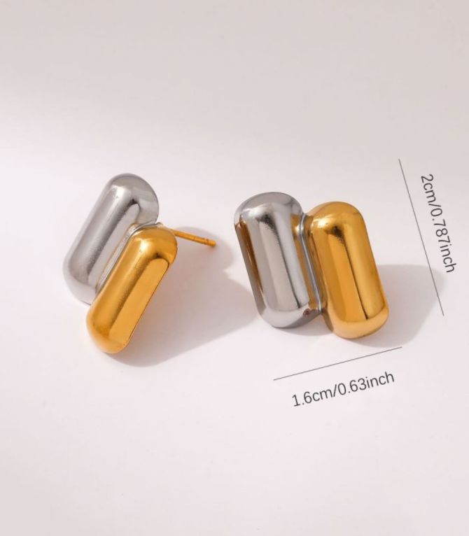 Aretes irregular bicolor