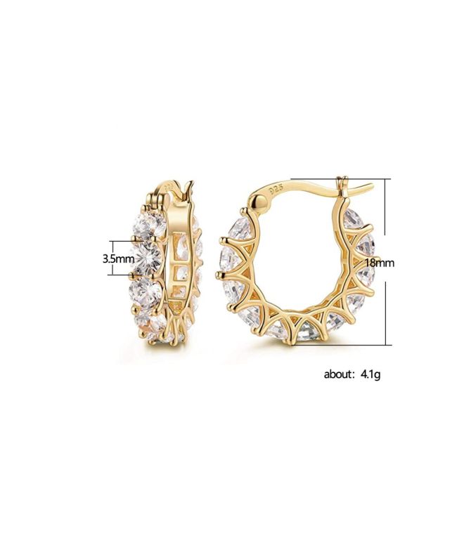 Aretes dorados con zirconias