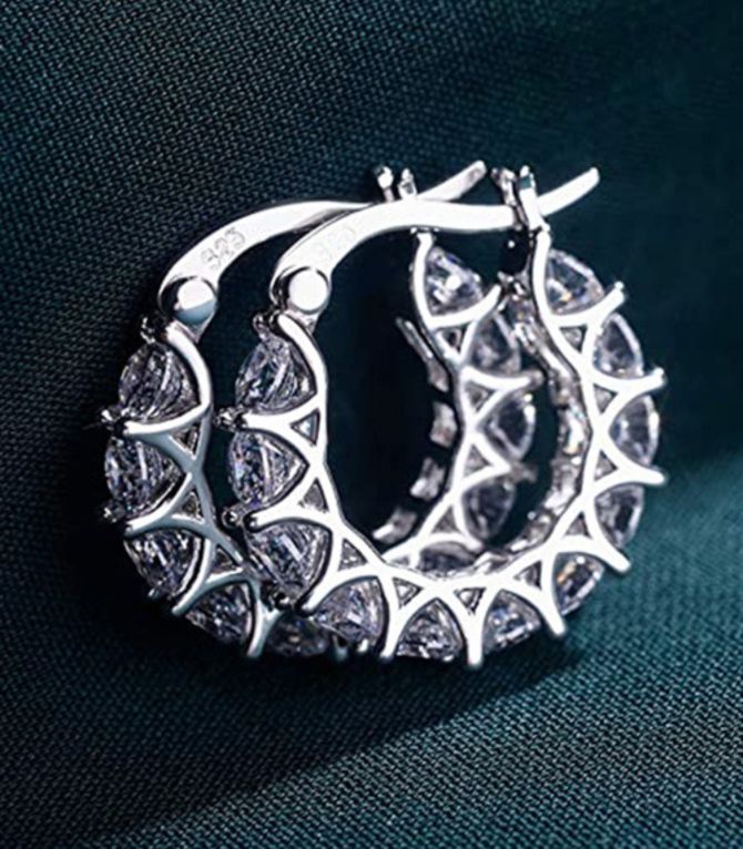 Aretes plata con zirconias