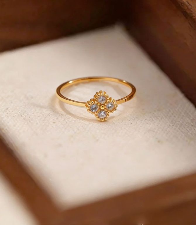 Anillo diamond clover 7