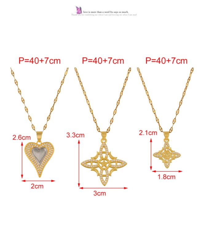 Collar 5 zircon witch's knot