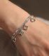 Brazalete silver double clover