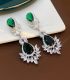 Aretes diamond silver green