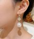 Aretes clover con perla