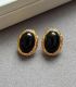 Aretes love agate oval