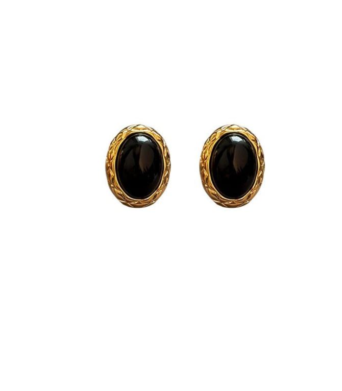 Aretes love agate oval