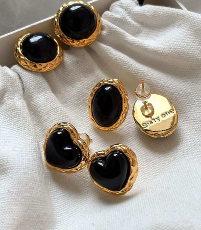 Aretes love agate oval