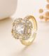 Anillo gold diamond square white