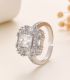 Anillo silver diamond square white