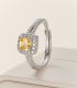 Anillo silver yellow zirconium