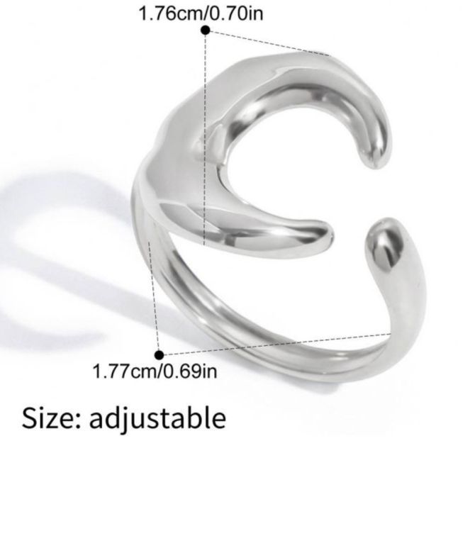 Anillo plata luna
