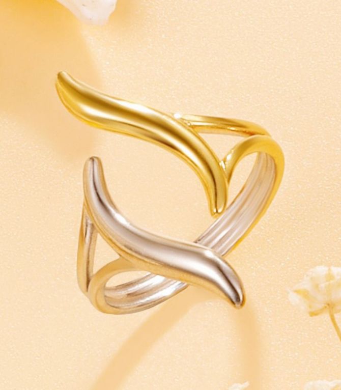 Anillo irregular bicolor 4